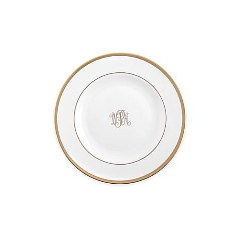 Signature Gold Monogram Bread and Butter