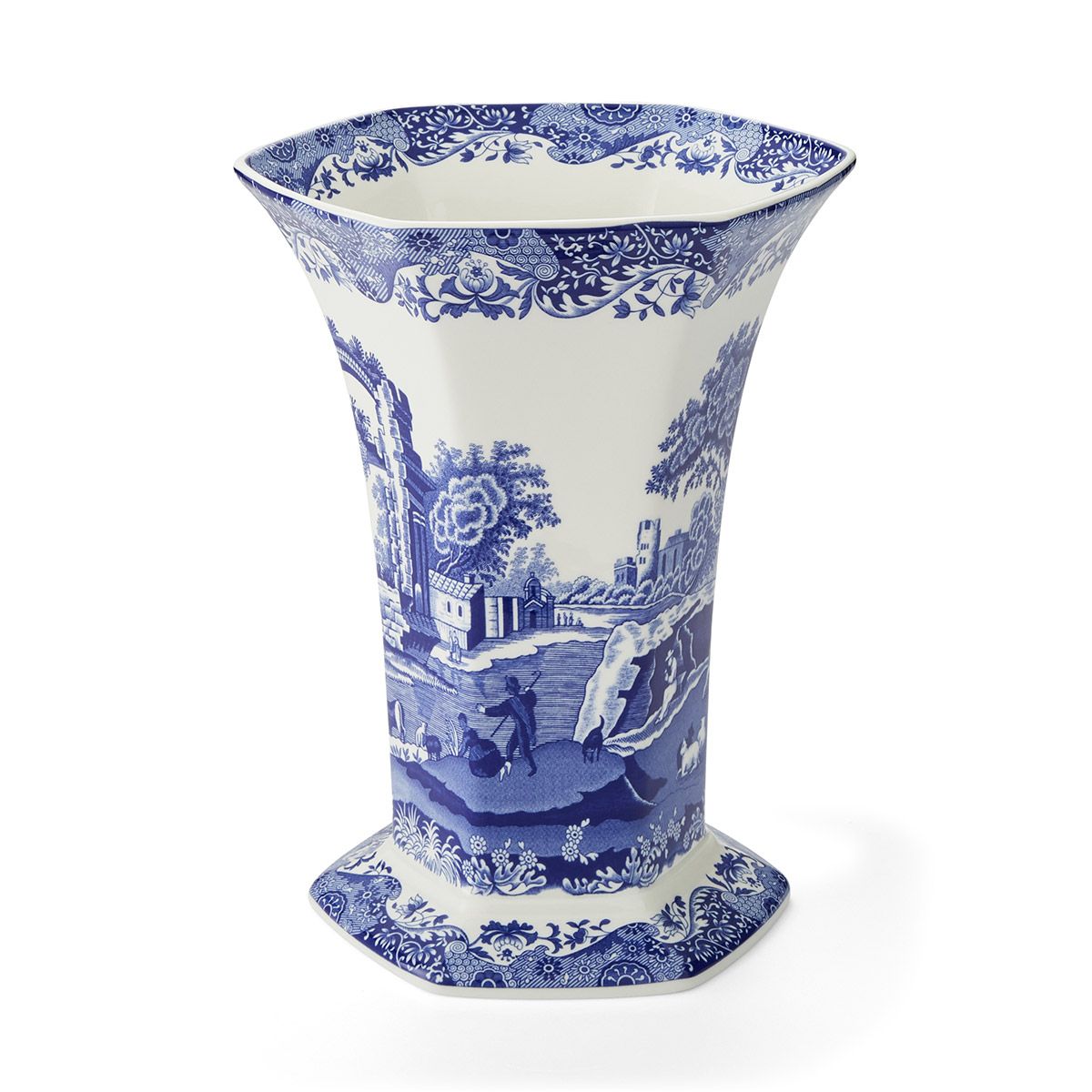 Blue Italian Hexagonal Vase