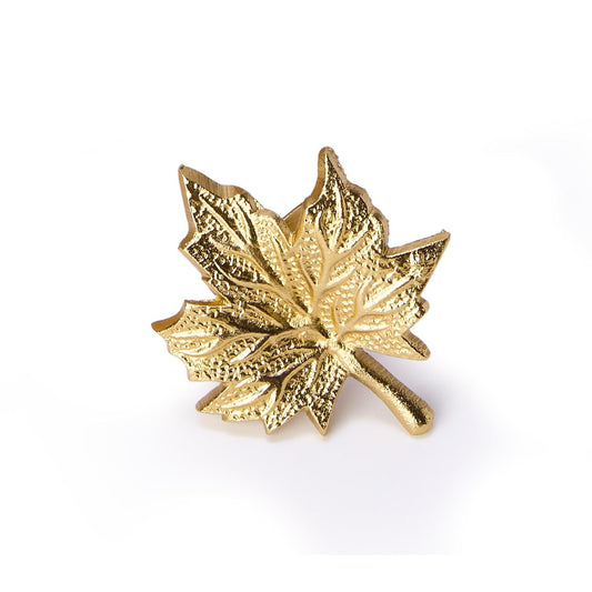 Golden Leaf Napkin Ring Set