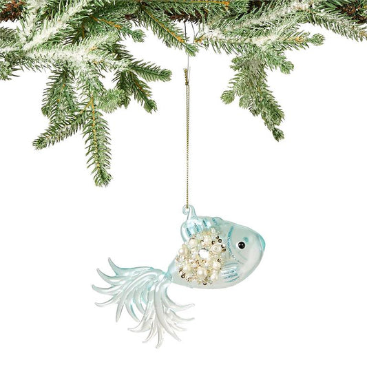 Sparkling Fish Hand-Blown Ornament