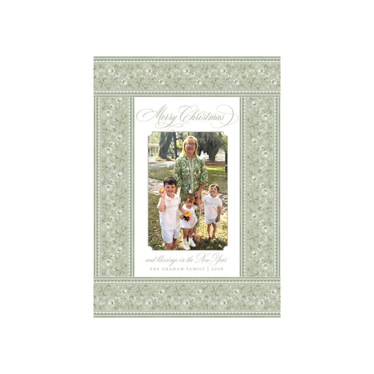 Amaryllis Frame Holiday Card