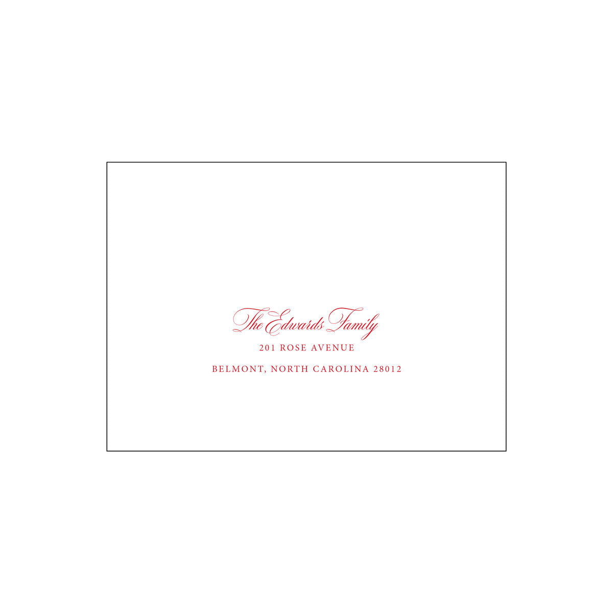Amaryllis Red Horizontal Holiday Card
