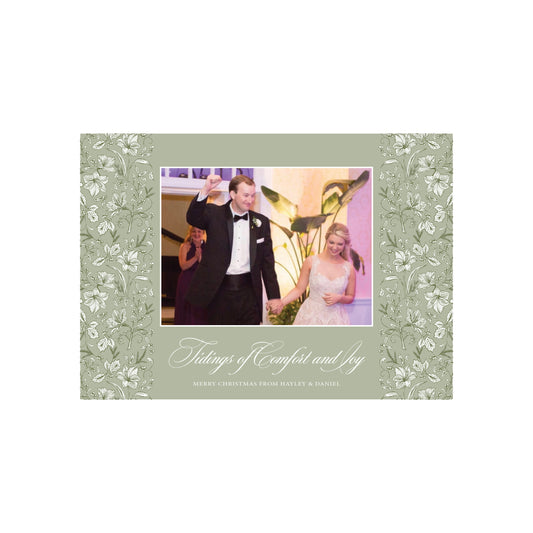 Amaryllis Horizontal Holiday Card
