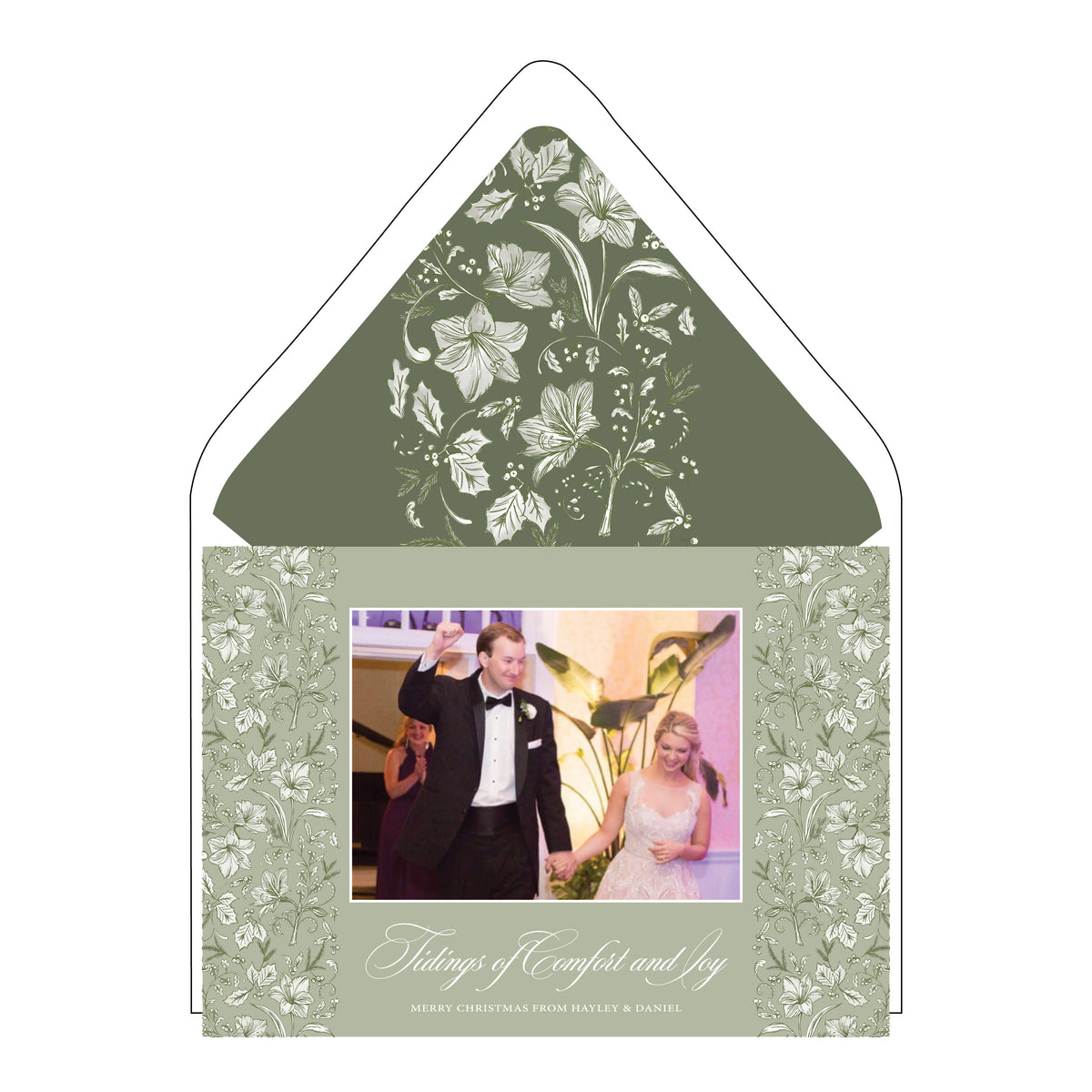 Amaryllis Horizontal Holiday Card