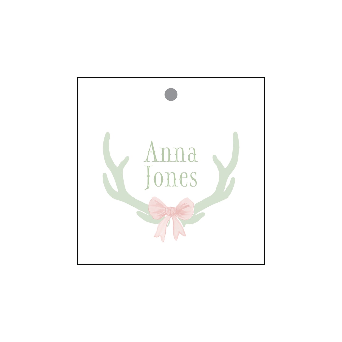 Gift Tag - Antler Bow