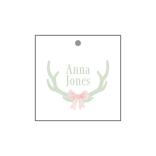 Gift Tag - Antler Bow