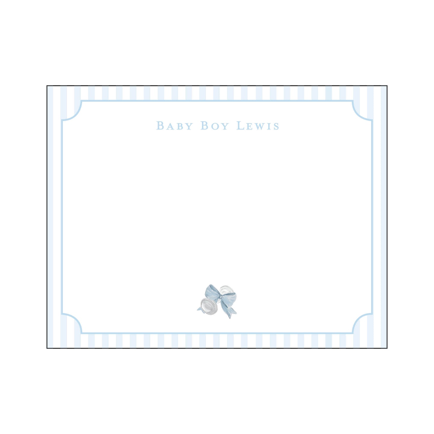 Baby Bow Rattle Notecard
