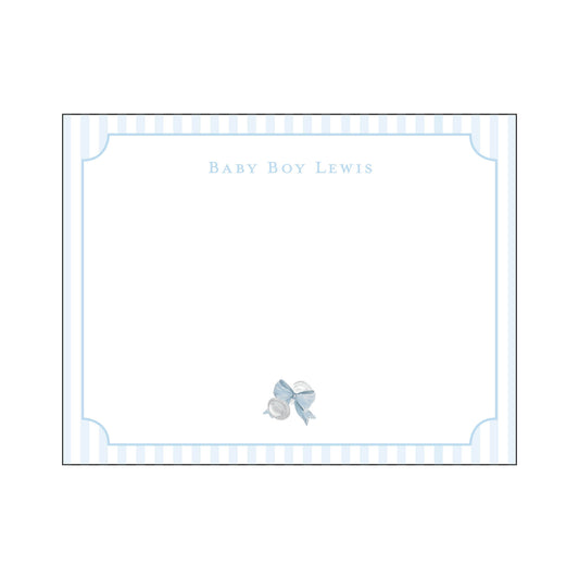 Baby Bow Rattle Notecard