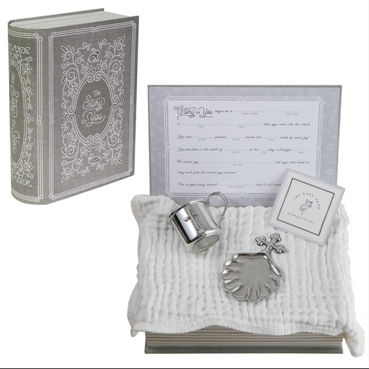 Pewter Baptism Shell & Cup Set