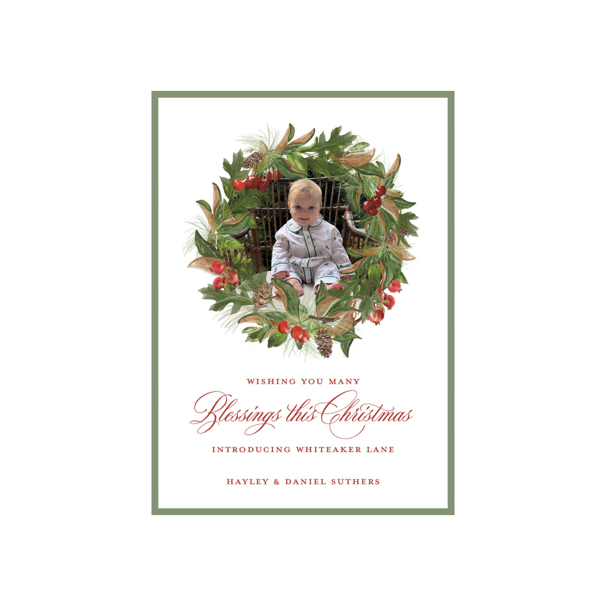 Berry Wreath Card