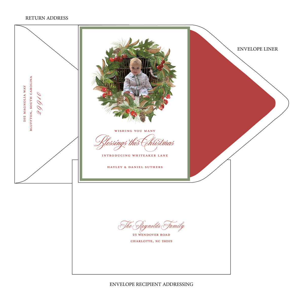 Berry Wreath Card