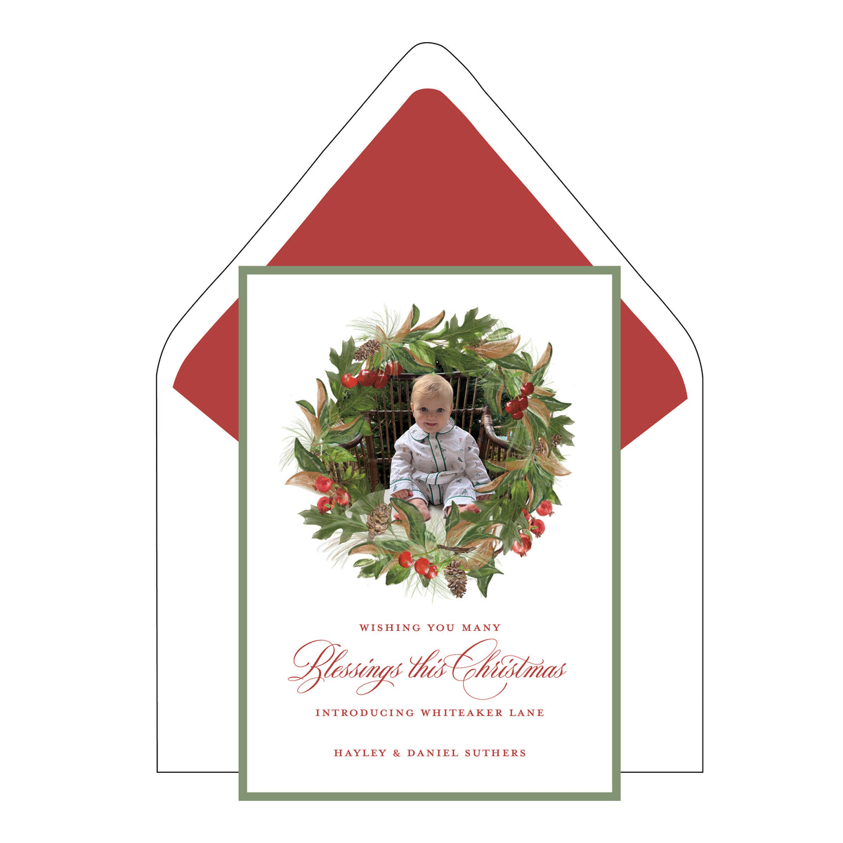 Berry Wreath Card