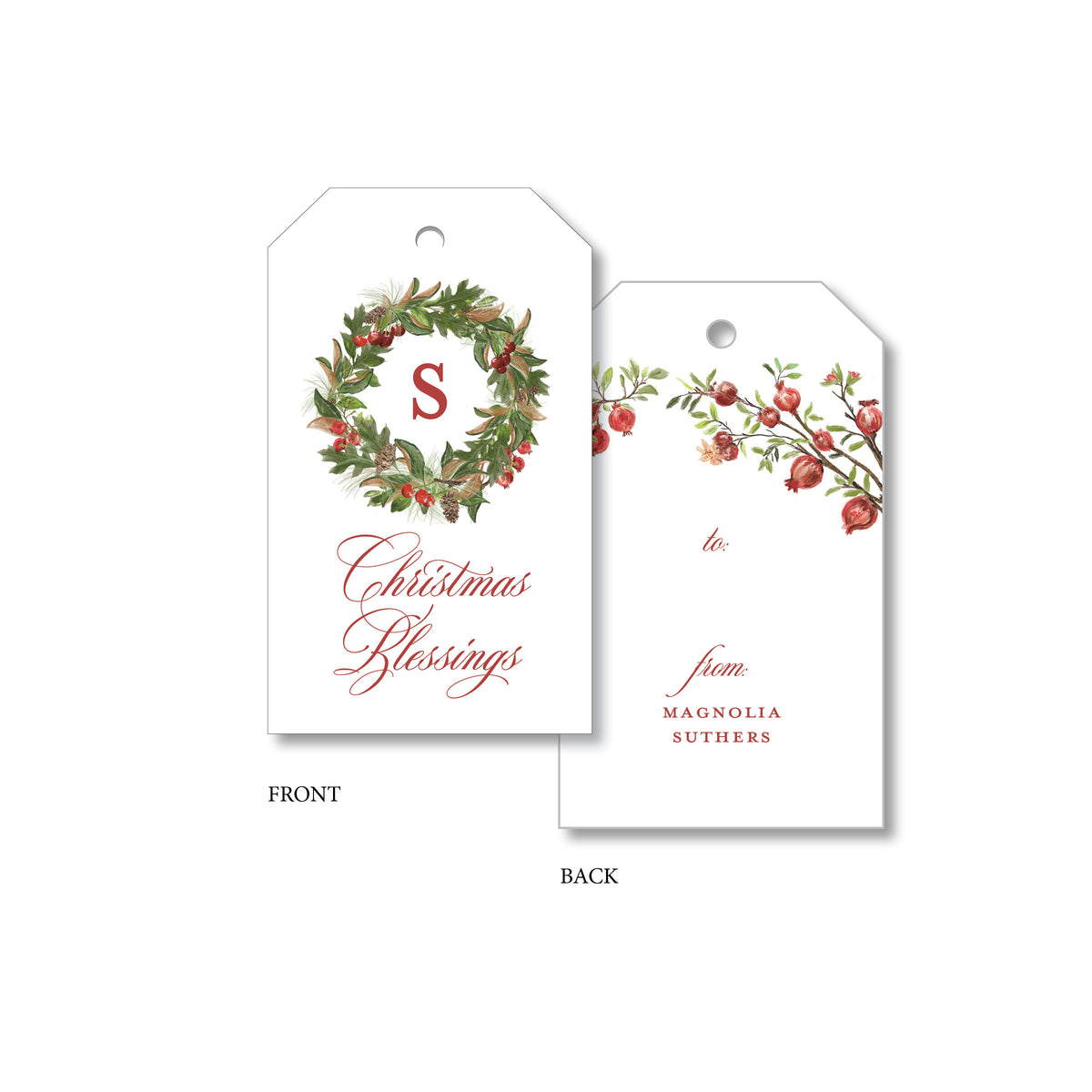 Berry Wreath Gift Tag