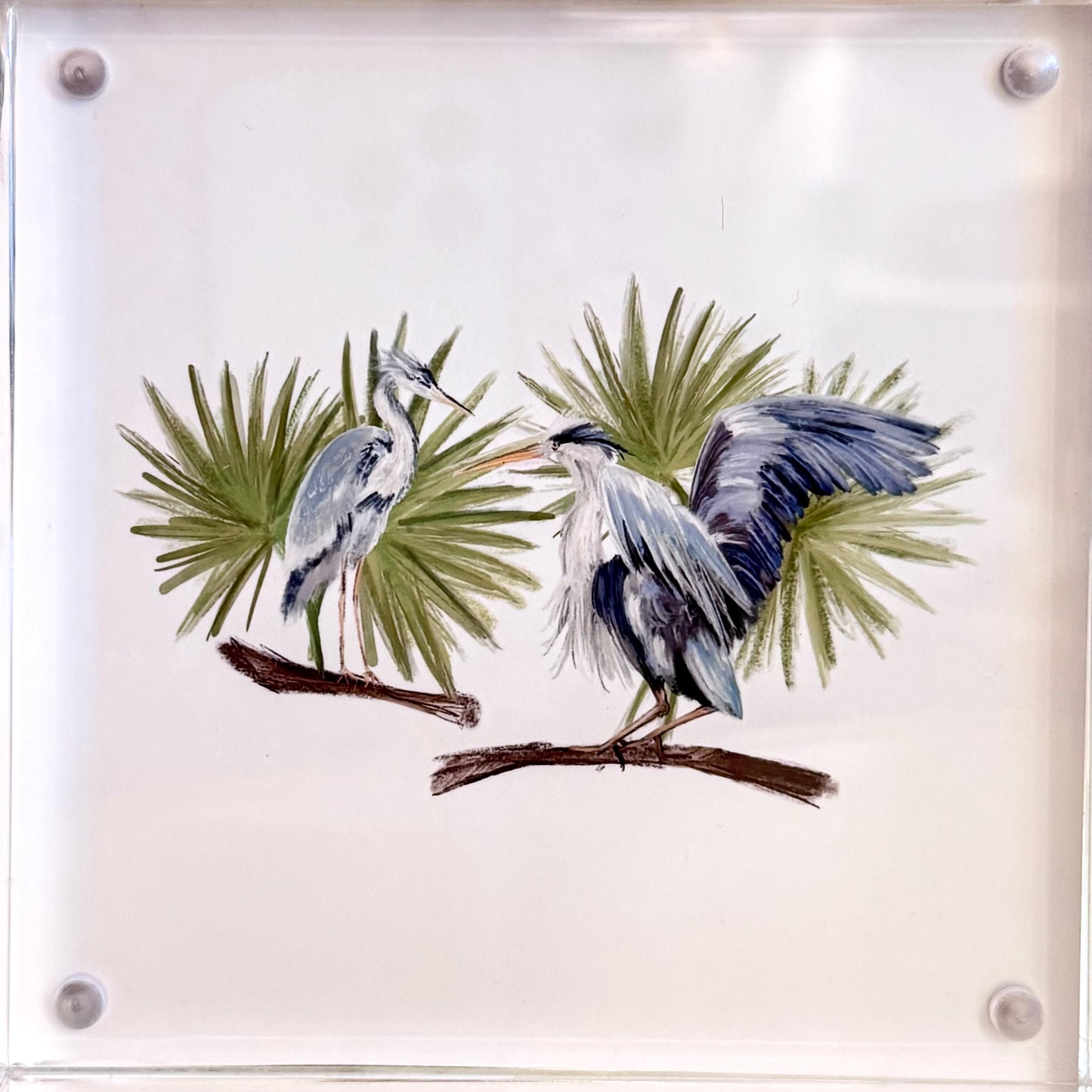 "Blue Heron" Acrylic Art Block