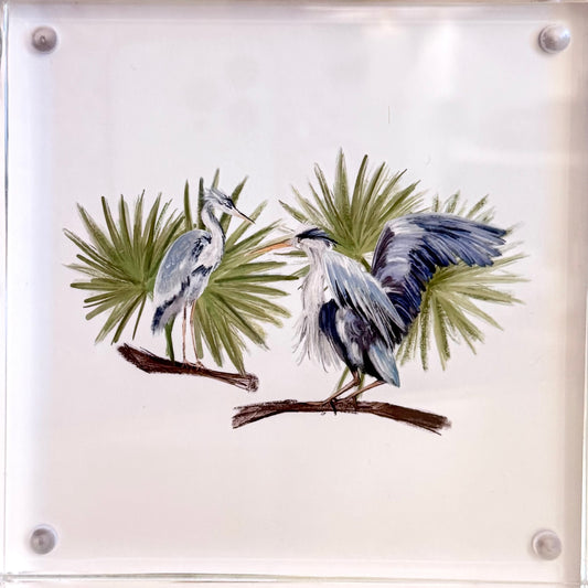 "Blue Heron" Acrylic Art Block