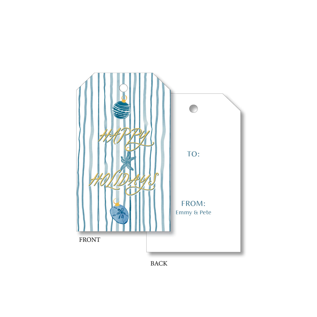 Blue Shell Gift Tag