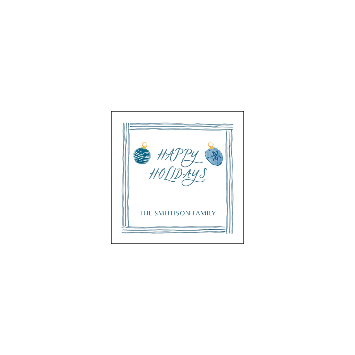 Blue Shell Gift Label