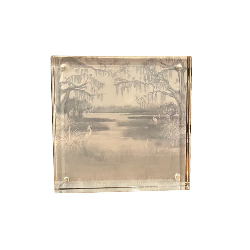 monochromatic marsh acrylic