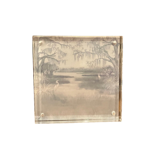 monochromatic marsh acrylic