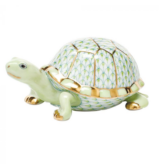 Fish scale painted turtle figurine