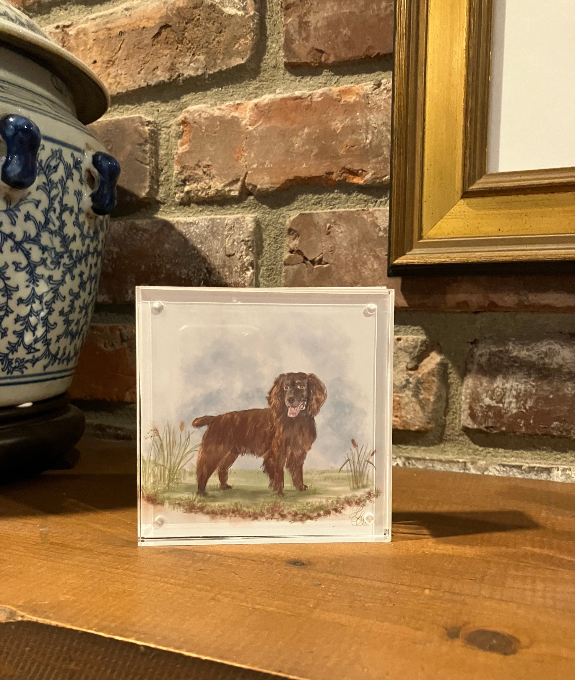 Field Spaniel Acrylic Block