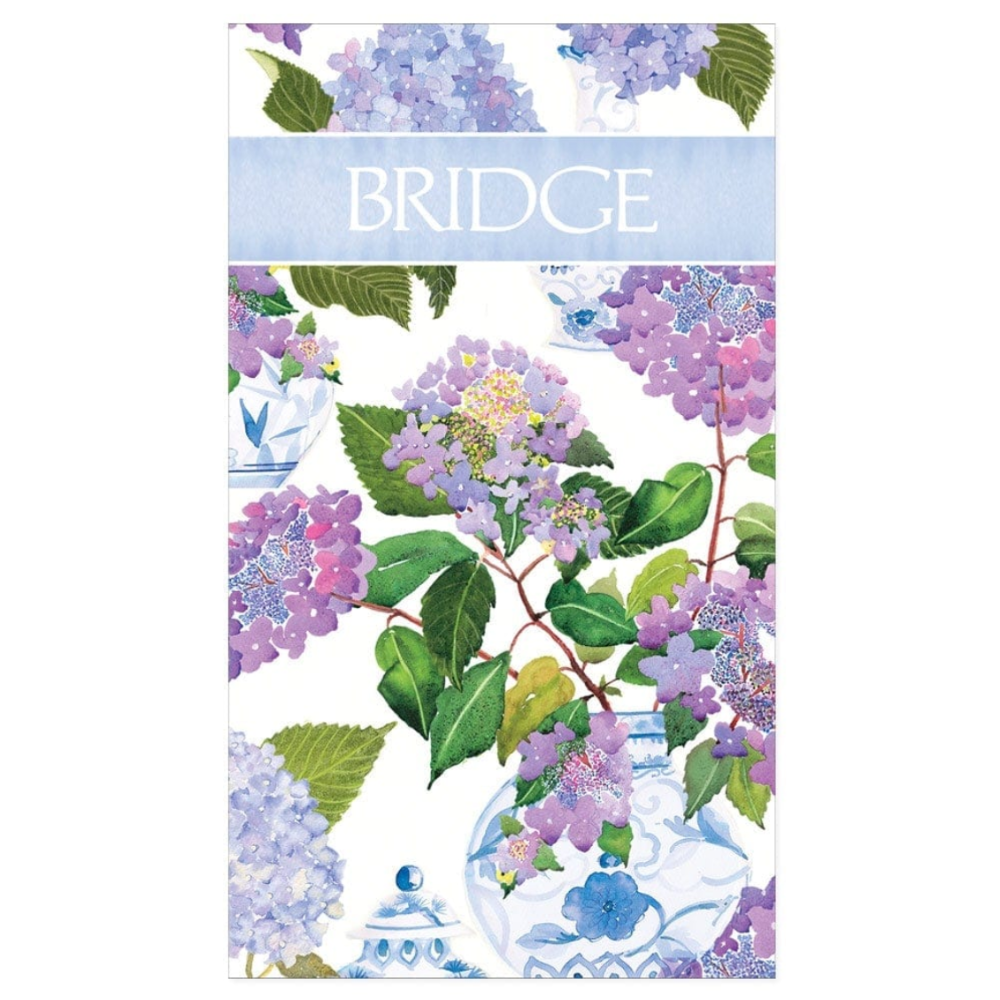 Bridge Score Pad - Hydrangeas
