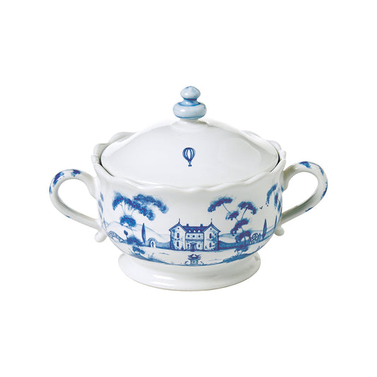 Country Estate Sugar Bowl - Delft Blue