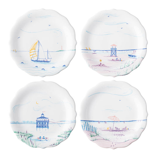 Country Estate Party Plates Set of 4-Seaside