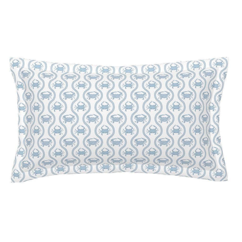 Blue Crab Coastal Pillow Covers