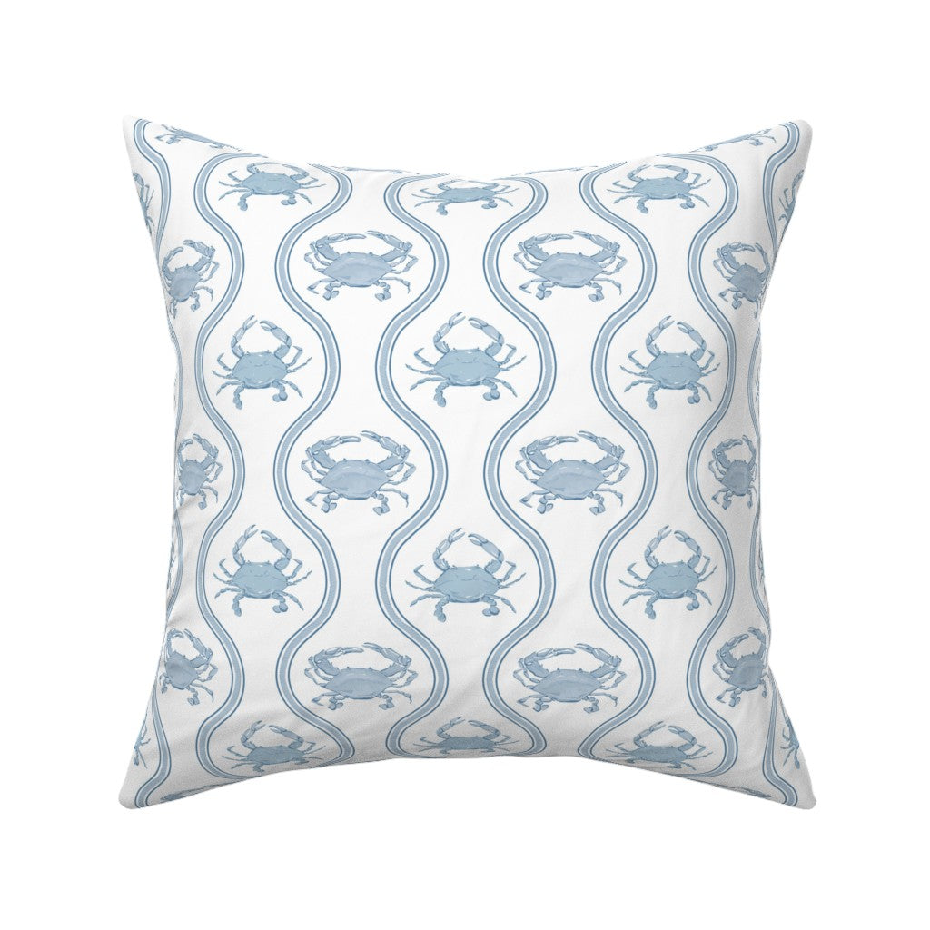 Blue Crab Coastal Pillow Covers