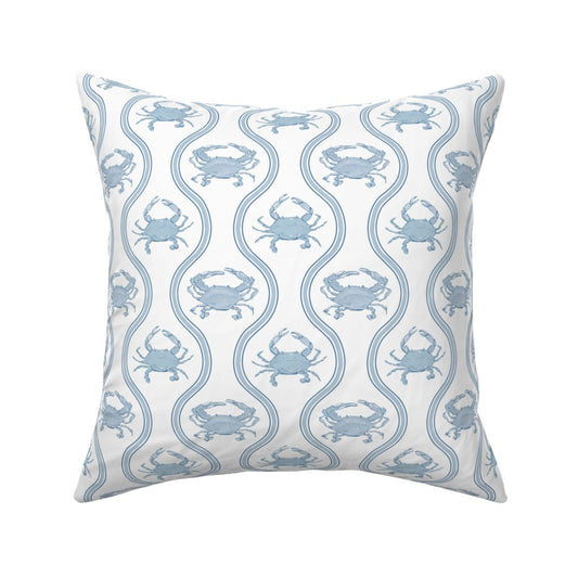 Blue Crab Coastal Pillow Covers