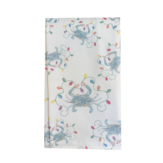 Crab Lights Tea Towel