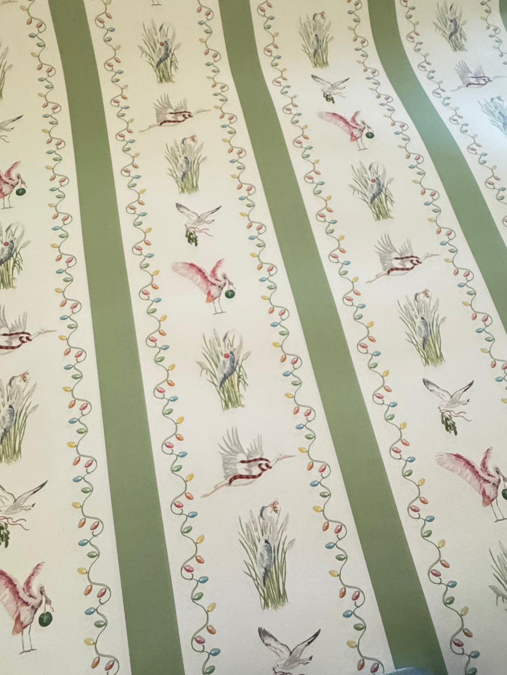 Coastal Christmas Birds Wrapping Paper