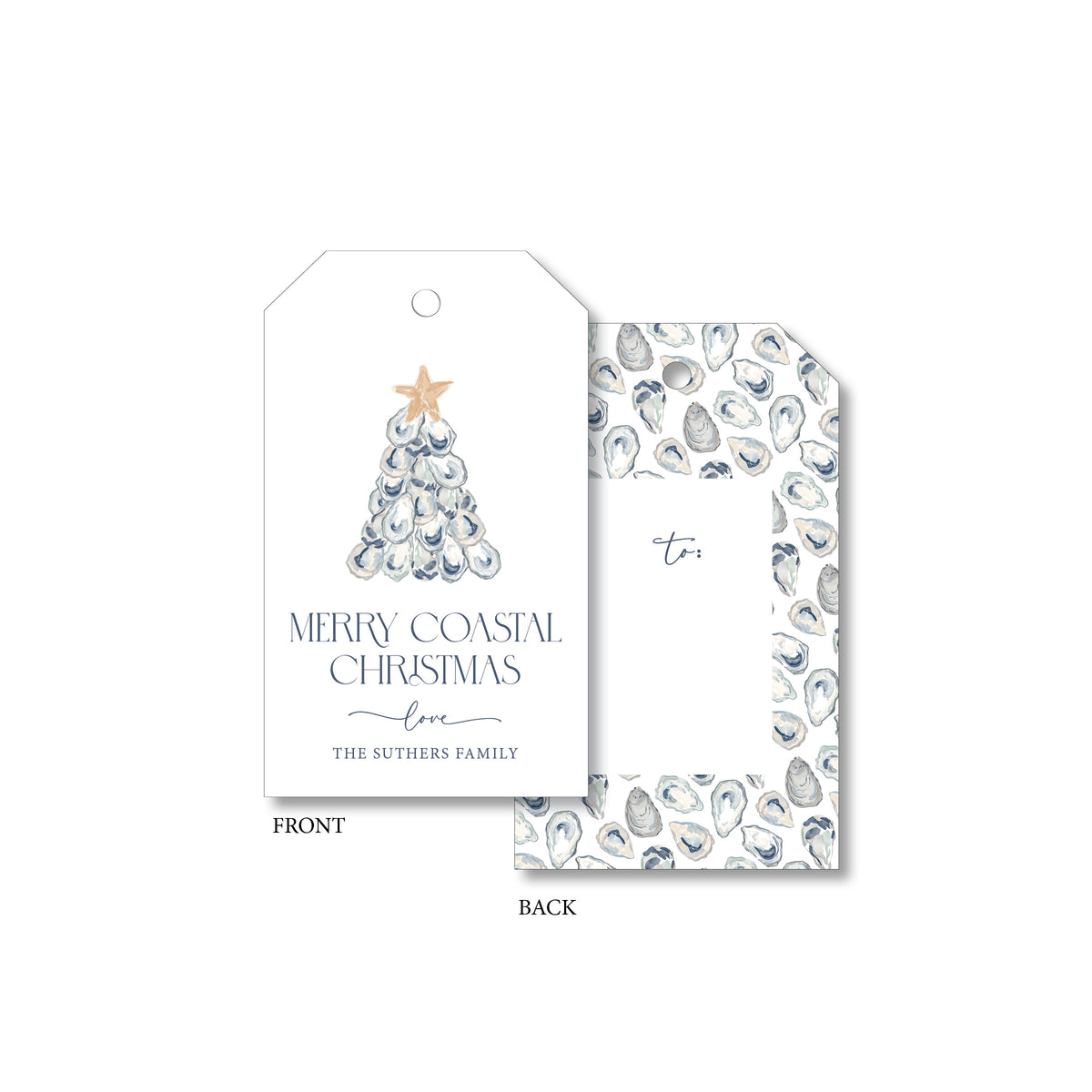 Coastal Christmas Gift Tag