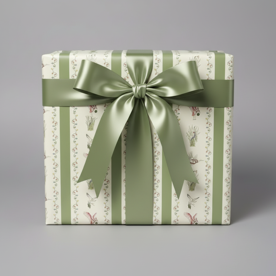Coastal Christmas Birds Wrapping Paper