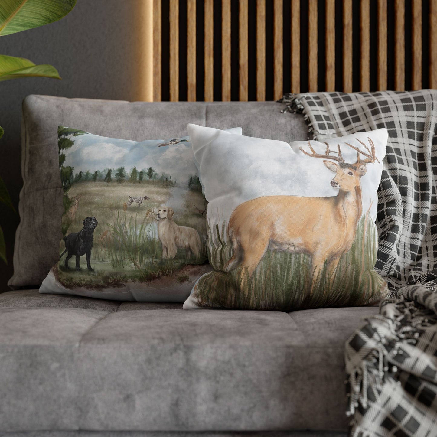 Woodland Dogscape Pillow Covers