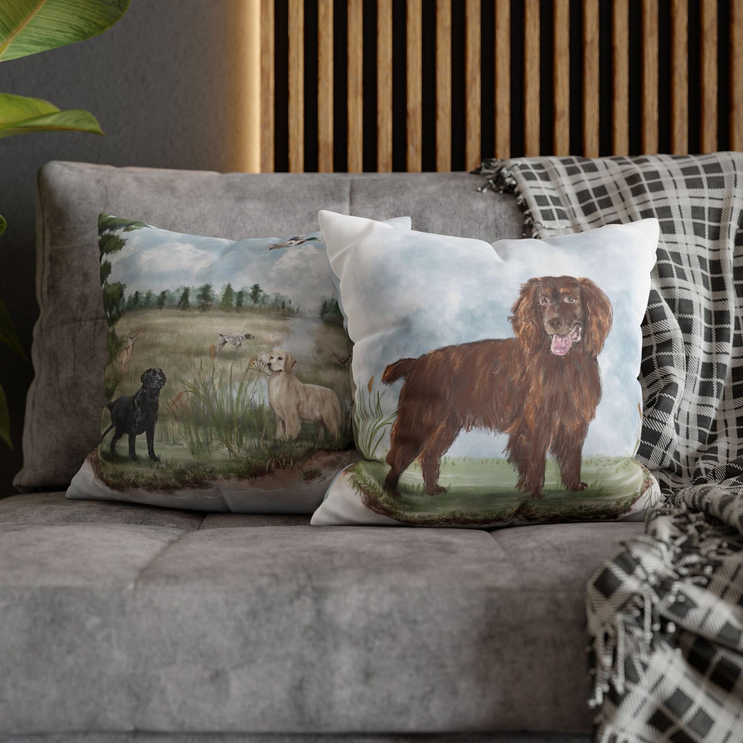 Woodland Dogscape Pillow Covers