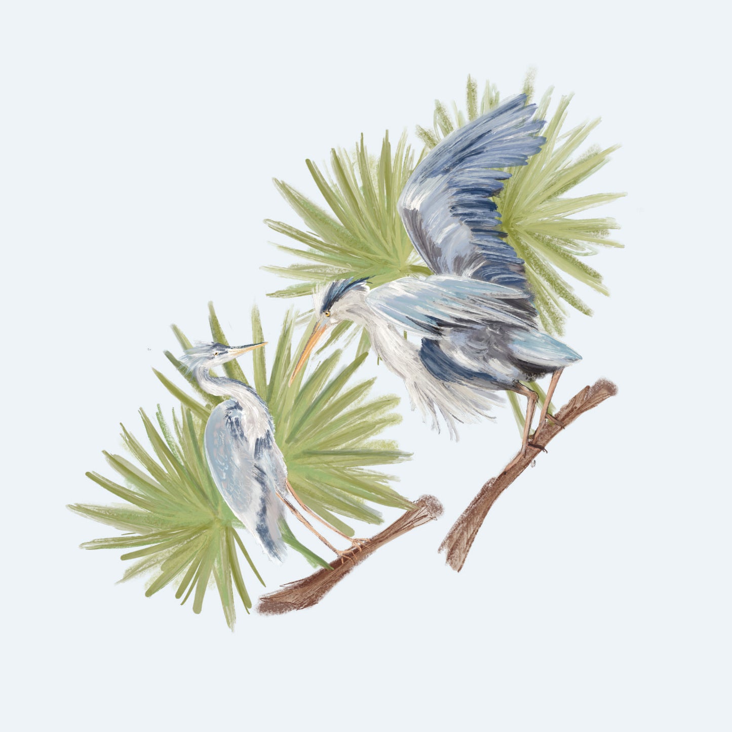 Blue Heron Cocktail Napkins