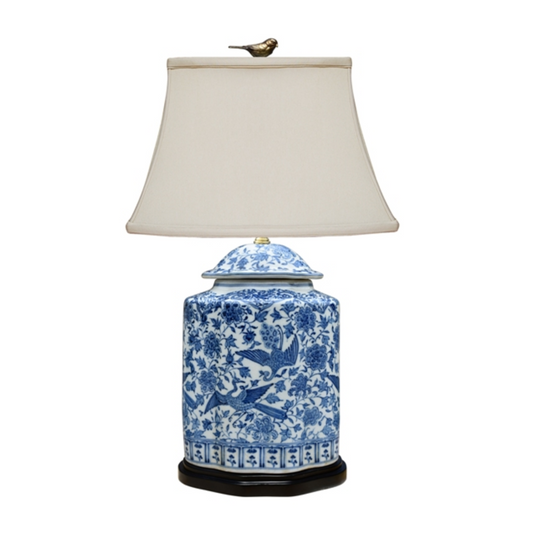 Blue & White Fluted Jar Lamp