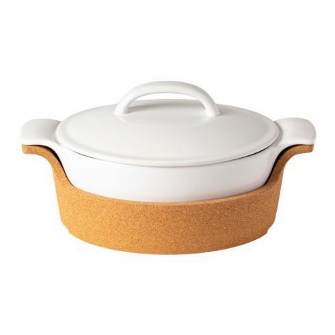 Ensemble Oval Covered Casserole w/ Cork Tray 12"