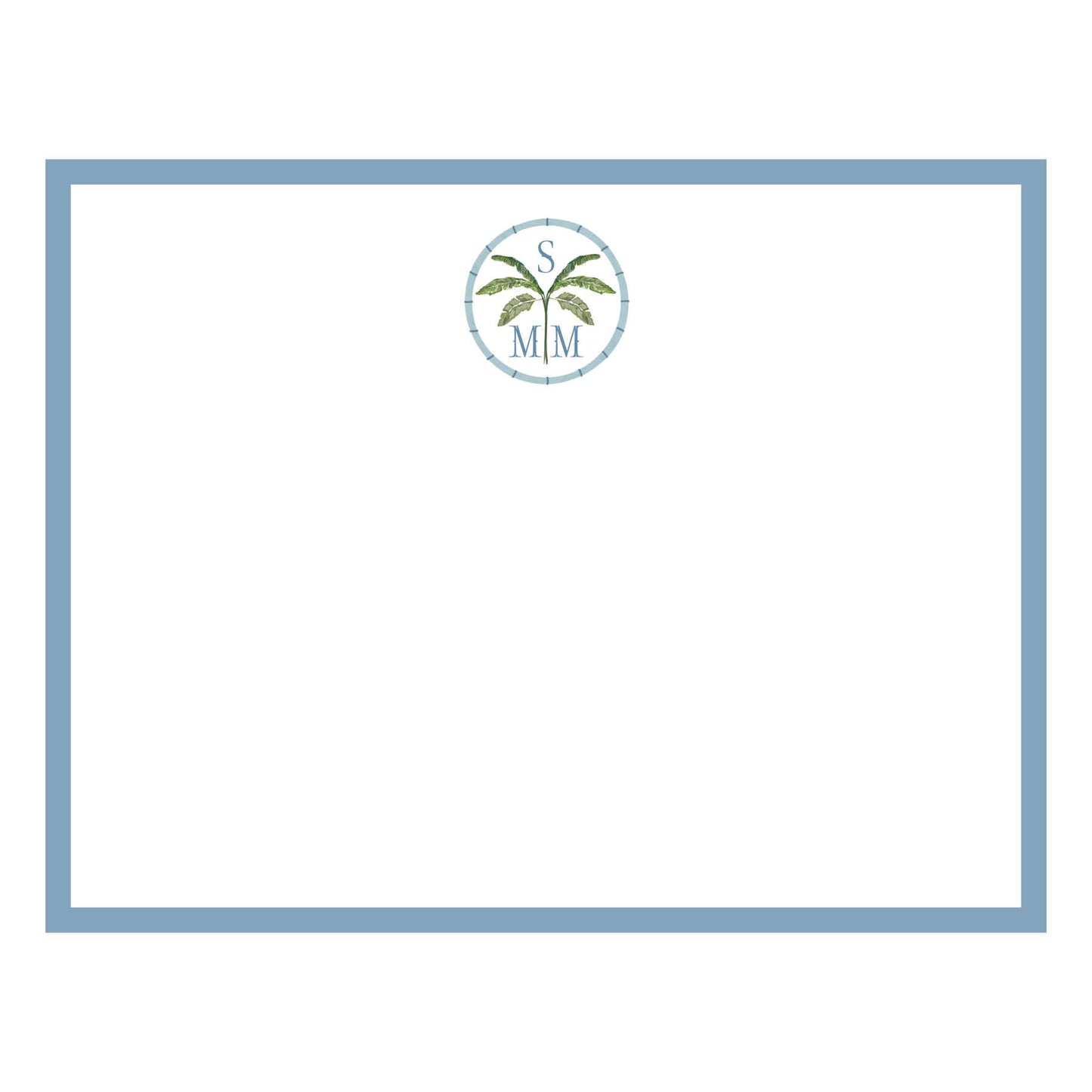 Palm Monogrammed Notecard