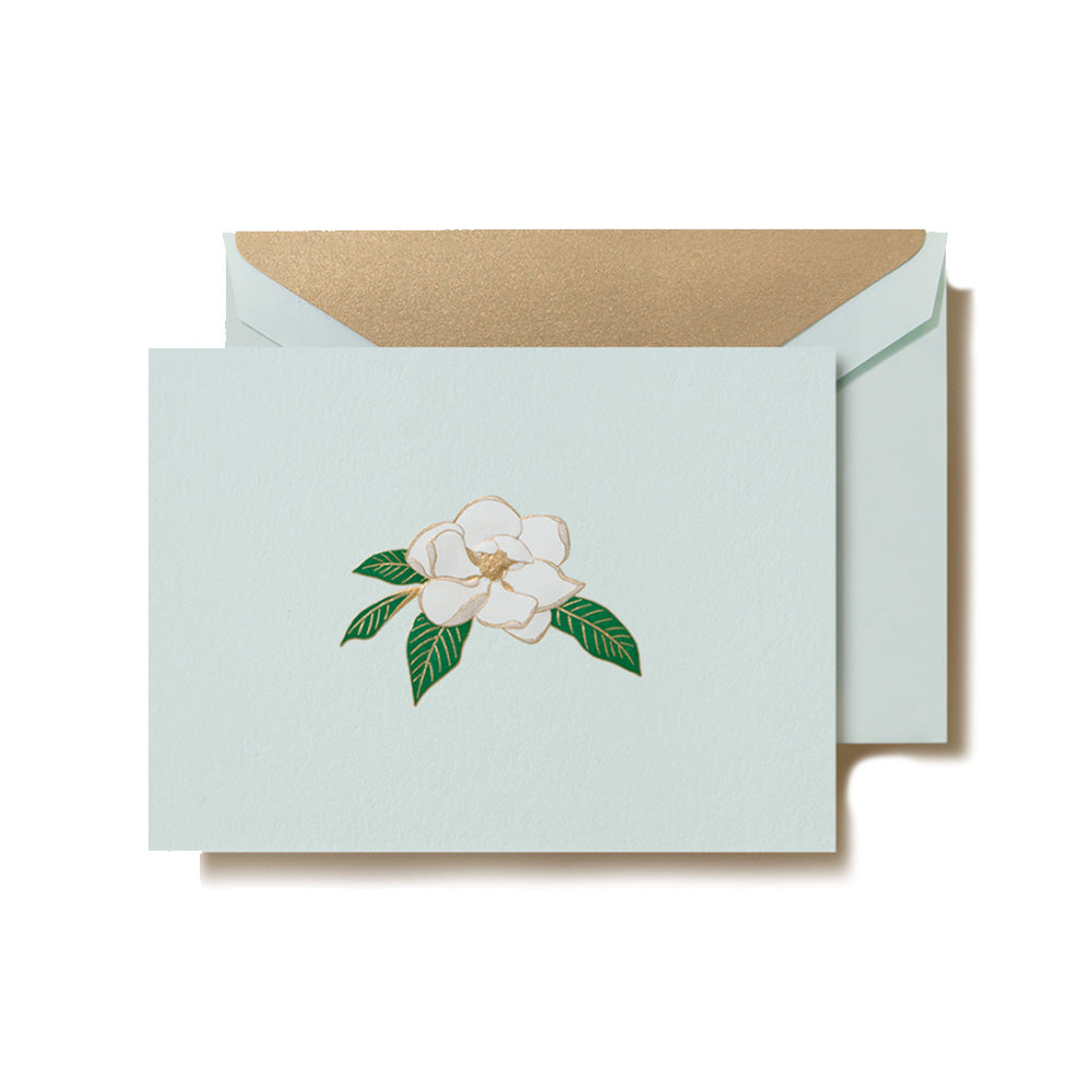 Folded Note - Engraved Magnolia