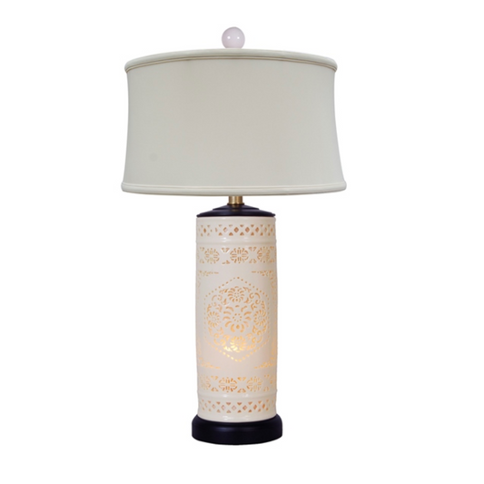 Filigree Bone China Table Lamp