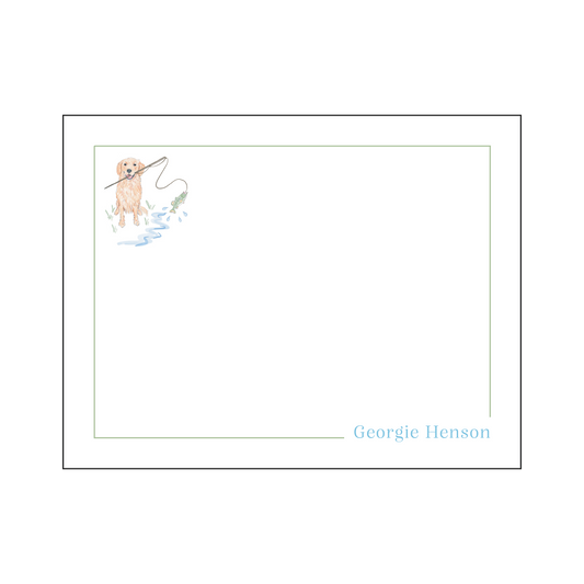Fishing Dog Notecard