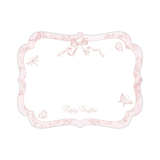 Flutter Pink Notecard