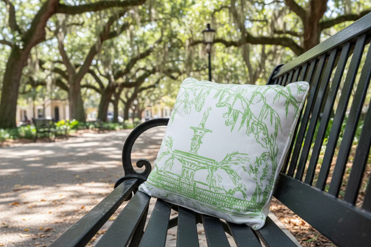 Forsyth Fountain Pillow Cover