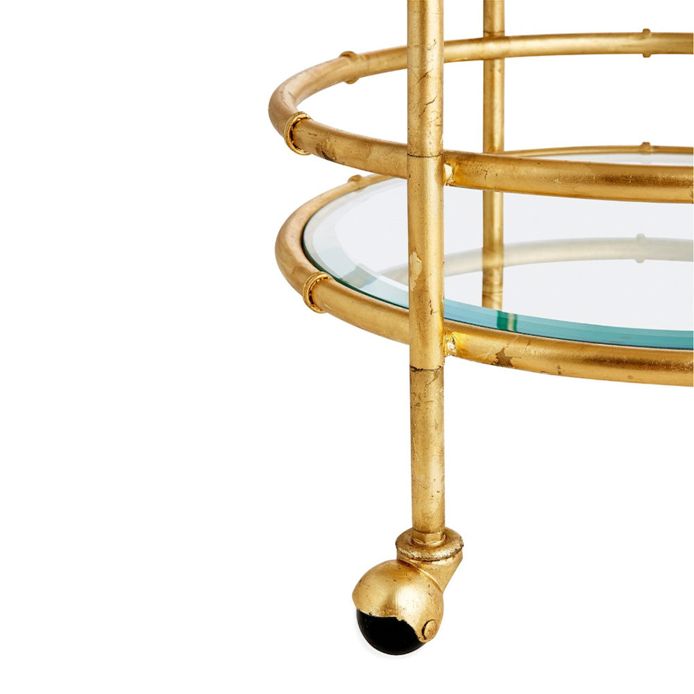 Bar Cart Gold Bamboo