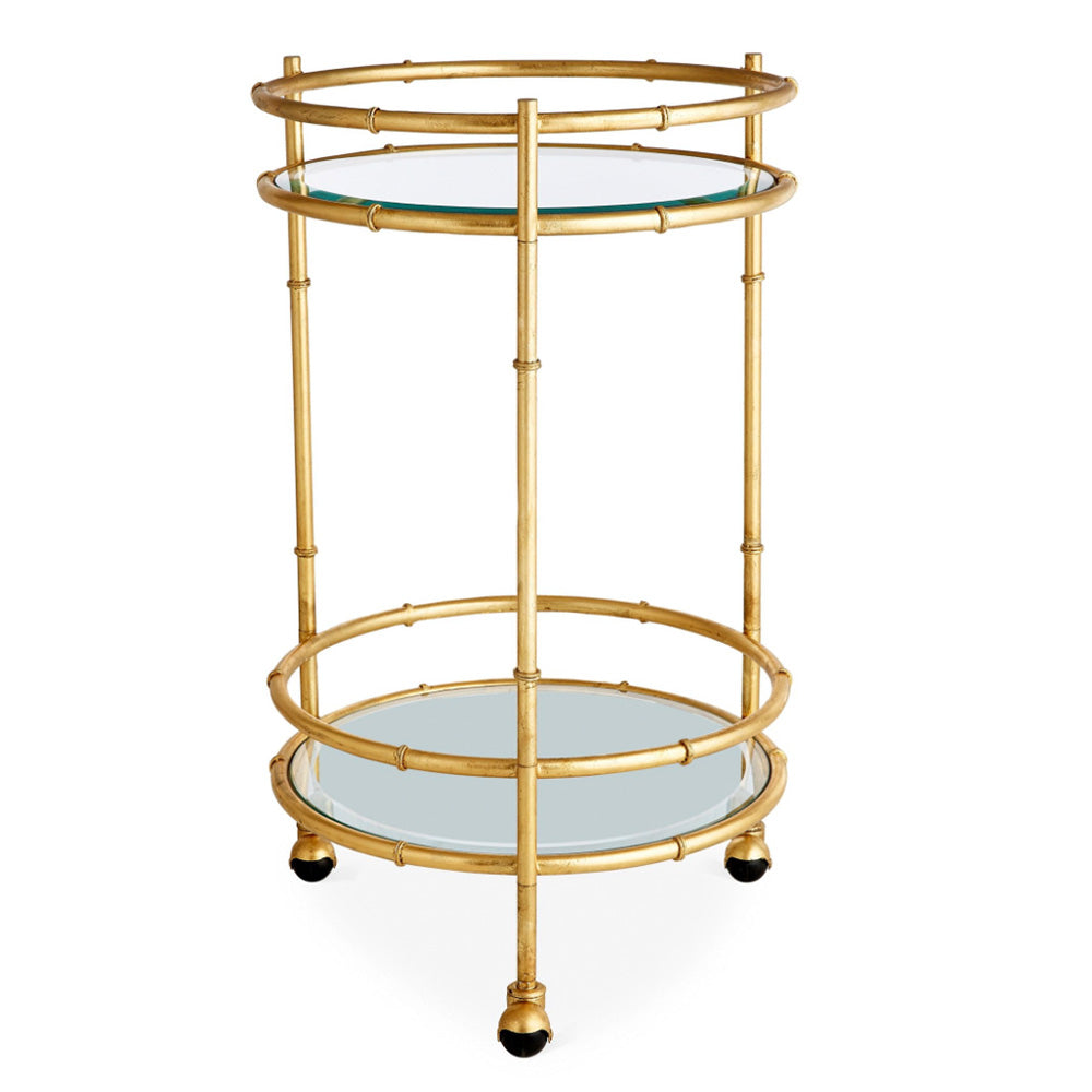 Bar Cart Gold Bamboo