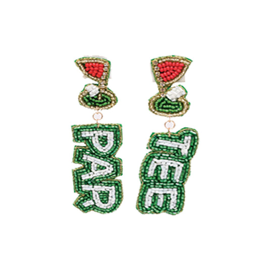 Golf Beaded Earrings