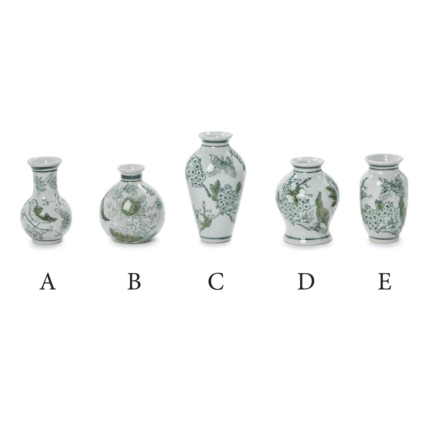 Lotus Green Chinoiserie Vase